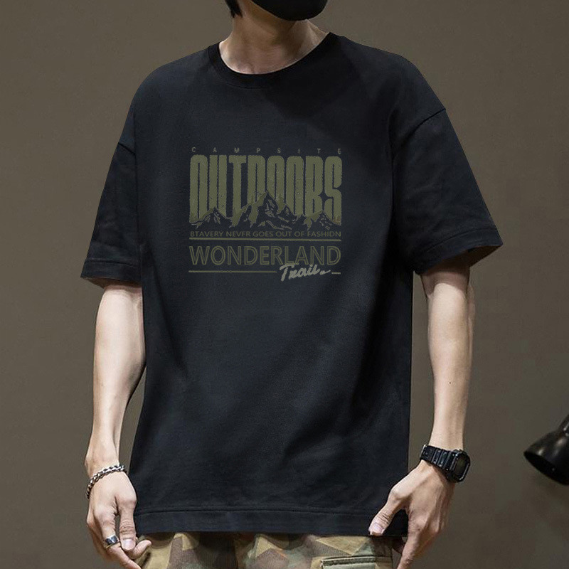 OVERSIZE เสื้อยืดคอกลม เสื้อยืดชาย เสื้อแฟชั่น ผ้าฝ้ายแท้ สำหรับวัยรุ่น ทั้งชายและหญิง