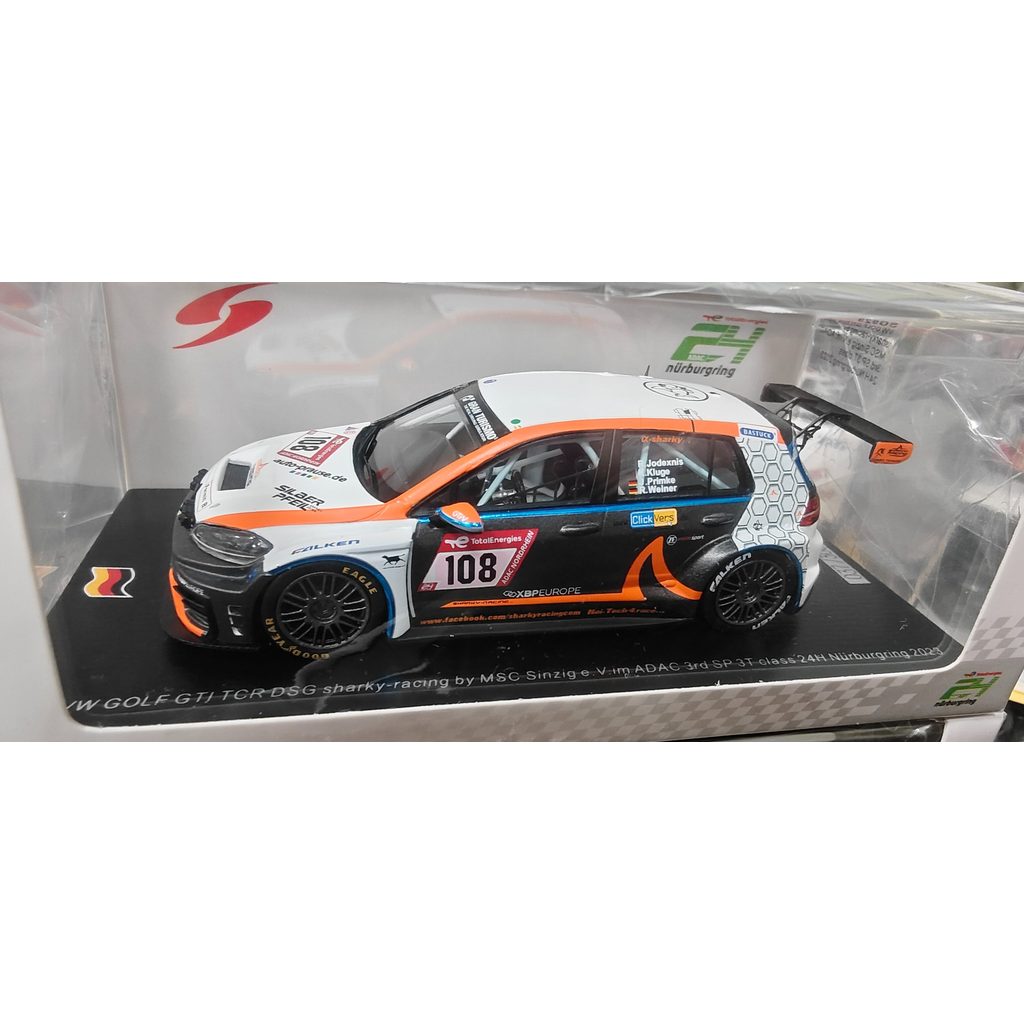 Spark 1 43 赛车 VW GOLF GTI TCR DSG sharky-racing โดย MSC Sinzige.Vim AdAc 3rd SP 3T class24H Nurburg