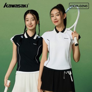 Kawasaki 2026 ใหม่ผู้หญิง Pickleball & Badminton & Tennis เสื้อโปโล Sweat-wicking แห้งเร็ว Breathable Sport Jersey K1C01-D2145