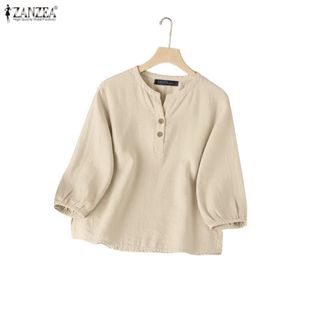 เสื้อผ้าแฟชั่นเกาหลีสำหรับผู้หญิง แบบคอวีแขนสามในสี่ กรีดด้า…