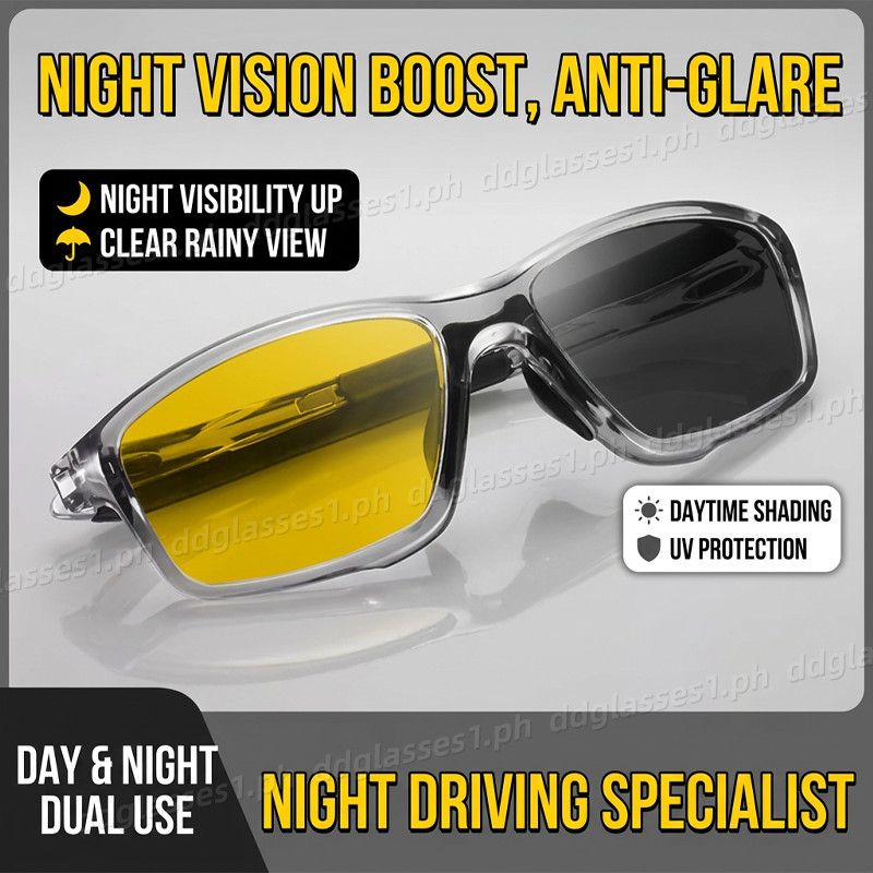 กลางแจ้ง Night Vision Goggles Photochromic Sunglasse สําหรับผู้ชายผู้หญิงกีฬาสี่เหลี่ยมผืนผ้า UV Res