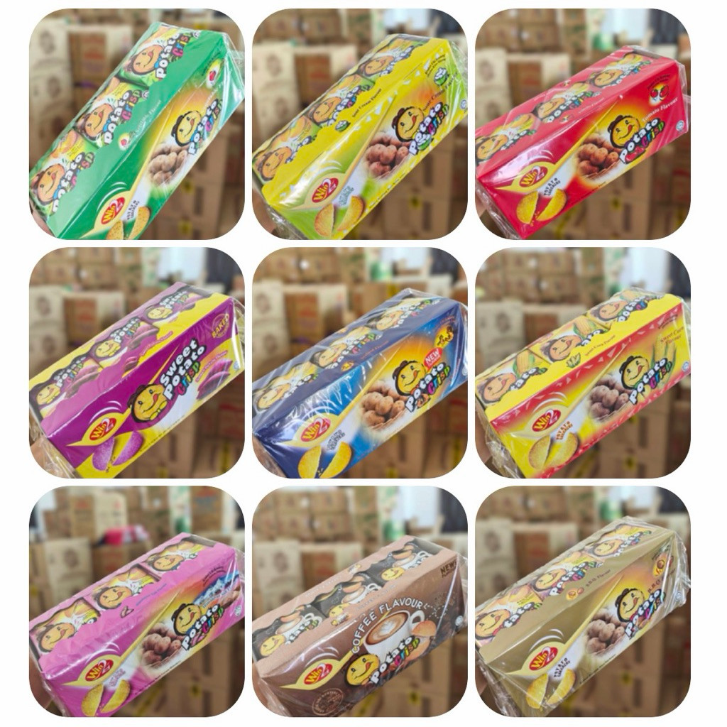 [ยกกล่อง 30 ชิ้น] ปังแลบลิ้น 9 รสชาติ potato crackers