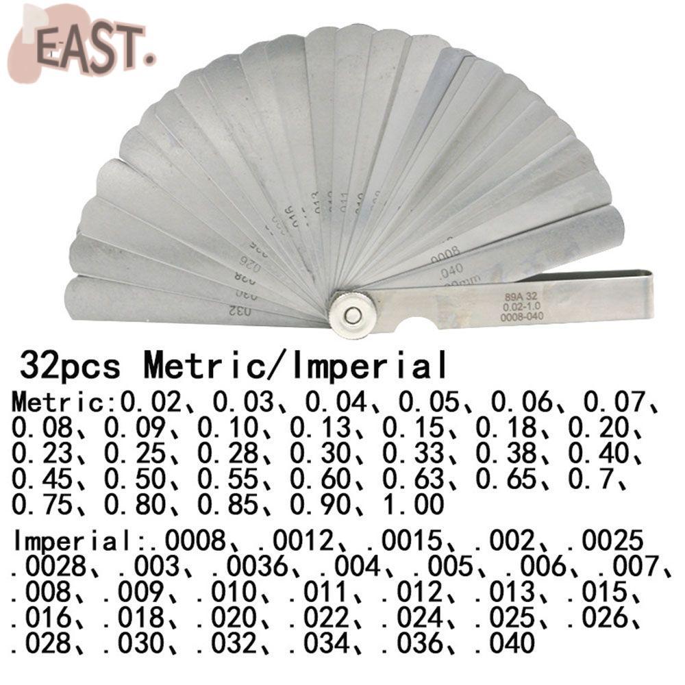 EASTS Gauge ความแม่นยําสูง 0.02-1.0 มม. 32 ชิ้นใน 1 Gap Gauge