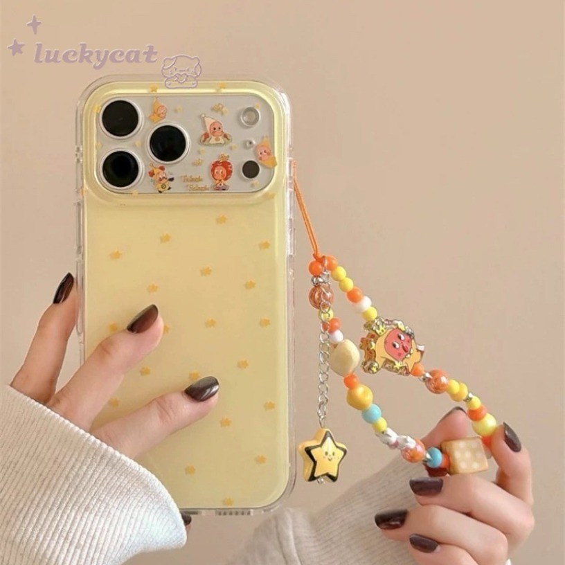 Insสีเหลืองเด็กเคสโทรศัพท์สําหรับiPhone 17 16 15 14 13 12 11 Pro Max X XR XS Max 7 8 Plus SE2020