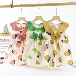 ชุดเดรส 🎀 ชุดเจ้าหญิงแขนกุด ดีไซน์น่ารักพร้อมโบว์ สำหรับเด็ก…