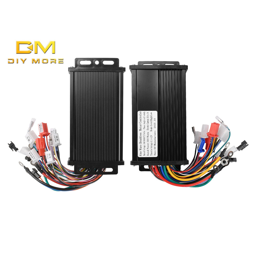 DIYMORE สีดํา Gold Sine Wave 500W 36V/48V/60V/72V 30A สามโหมดเงียบมอเตอร์ไร้แปรง Controller สําหรับ E-Bikes