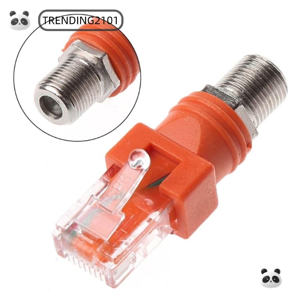 TRENDING BNC F-Type Connector, Coupler ขั้วต่อสายไฟ RJ45 ถึง RF หญิงซ็อกเก็ต RJ45 ถึง RF Connector, 