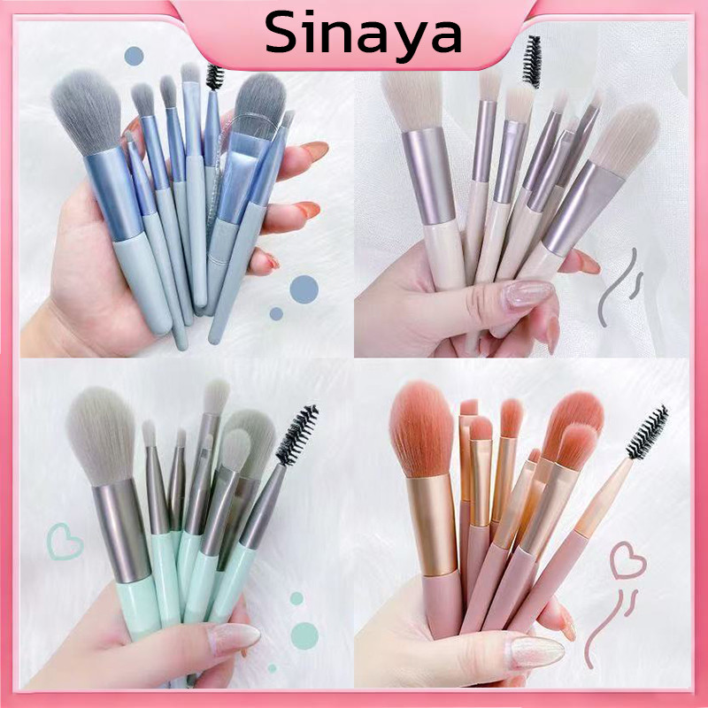 พร้อมส่ง✨ แปรงแต่งหน้า ชุด 8 แต่งหน้าสำหรับมือใหม่ （แปรงอายแชโดว์/แปรงทาปาก/แปรงเขียนคิ้ว/แปรงกันแดด/แปรงขนตา）