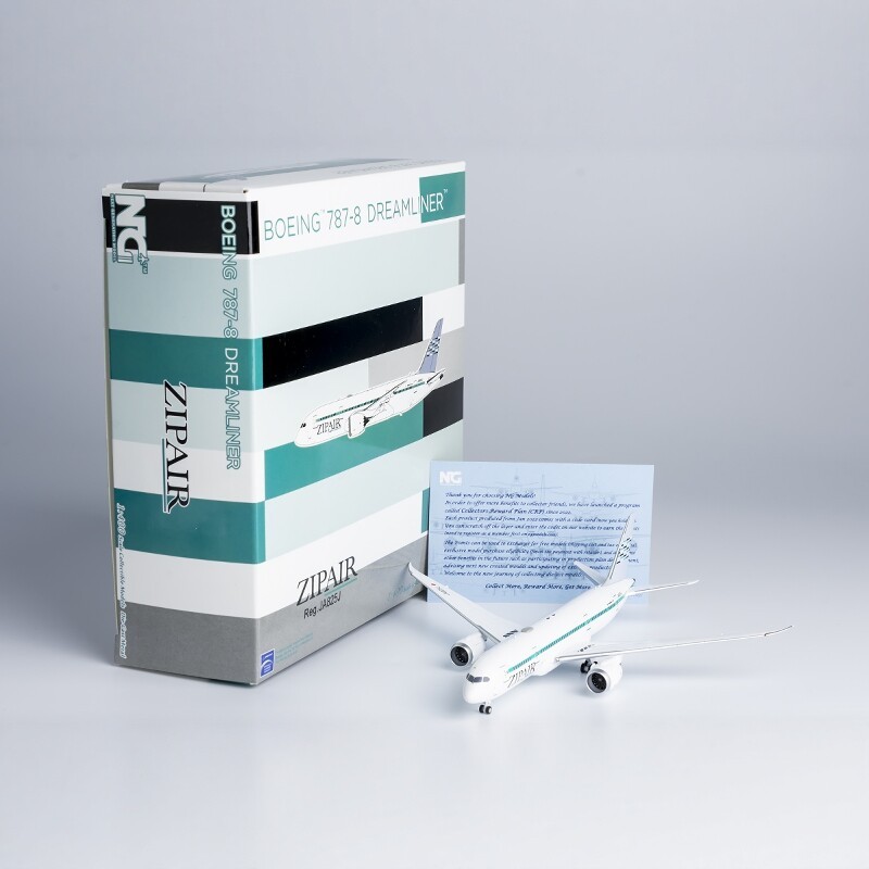 NG 1/400 JA825J/JA824J ZIPAIR Tokyo B787-8 โมเดลเครื่องบินโดยสารโลหะ