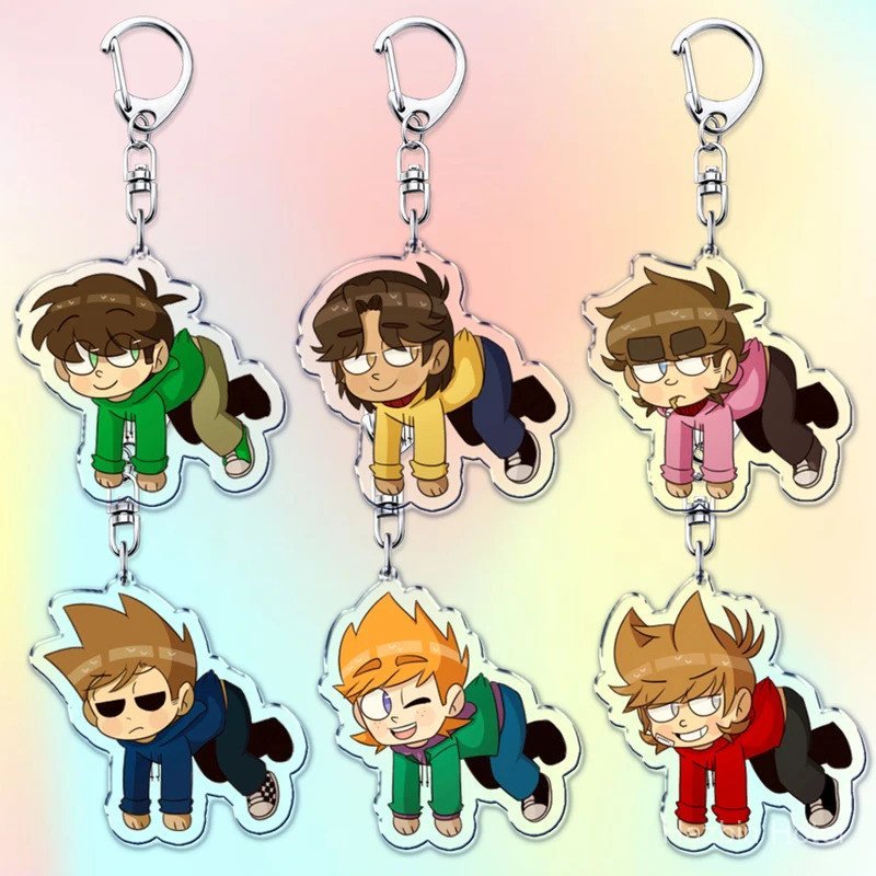 ใหม่การ์ตูน Eddsworld Tord พวงกุญแจสําหรับอุปกรณ์เสริมกระเป๋าอะนิเมะการ์ตูน Ringo Edds Meme พวงกุญแจเครื่องประดับ Gamers แฟนเพื่อนของขวัญ