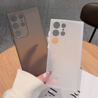 เคสด้านบางเฉียบเหมาะสําหรับ Samsung S26 S25 S24 S23 S22 Ultra Plus FE TPU เปลือกอ่อนโปร่งใสเรียบง่าย