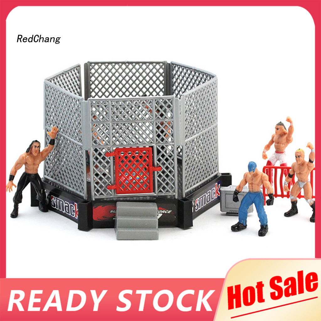 /RC/ 1 ชุด Wrestling Playset ที่สมจริง DIY Mini Wrestling Action Figure Play ชุดสําหรับเด็ก