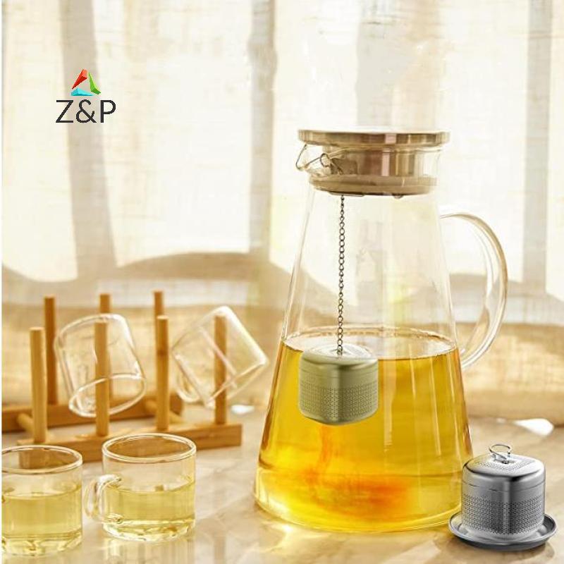 [Z&PT] ที่กรองชาสแตนเลส Ball Square Tea Leakage Filter Tea Ware Tea Filter Extra Fine Mesh Loose Tea