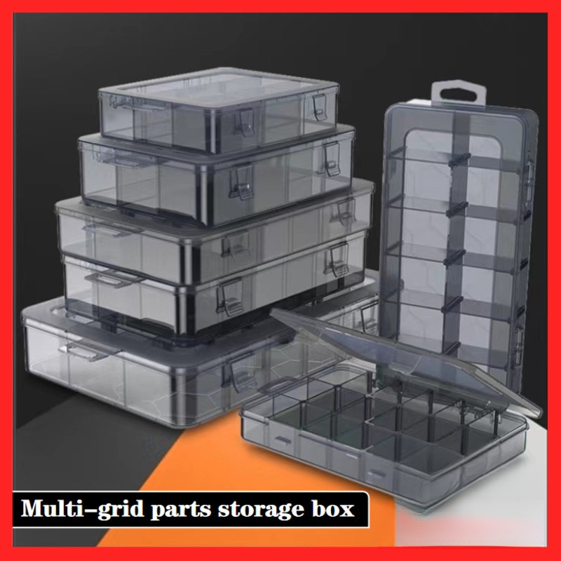 1MWU 9-24 ตารางปรับชิ้นส่วนกล่องพลาสติก Multi-Grid Storage กล่องสกรูเครื่องมือการจําแนกชิ้นส่วนอิเล็