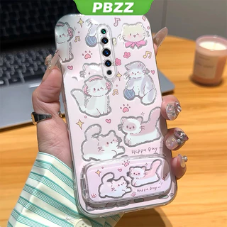 PBZZ FOR เคส สําหรับ OPPO reno 2F reno2 F reno 2 F reno 2 เคสโทรศัพท์ Softcase ซิลิโคนป้องกันกันกระแทกฝาครอบใสดีไซน์ใหม่ความงาม CARTOON CAT พร้อมผู้ถือ TKYYMZJ01