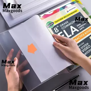 MAXG 10PCS ปกหนังสือพลาสติก, ปิดกาวในตัวกันน้ําโปร่งใสปกหนังสือ, ทนต่อการสึกหรอ A4/16K/A5 ไฟล์หนังสือฝาครอบป้องกัน