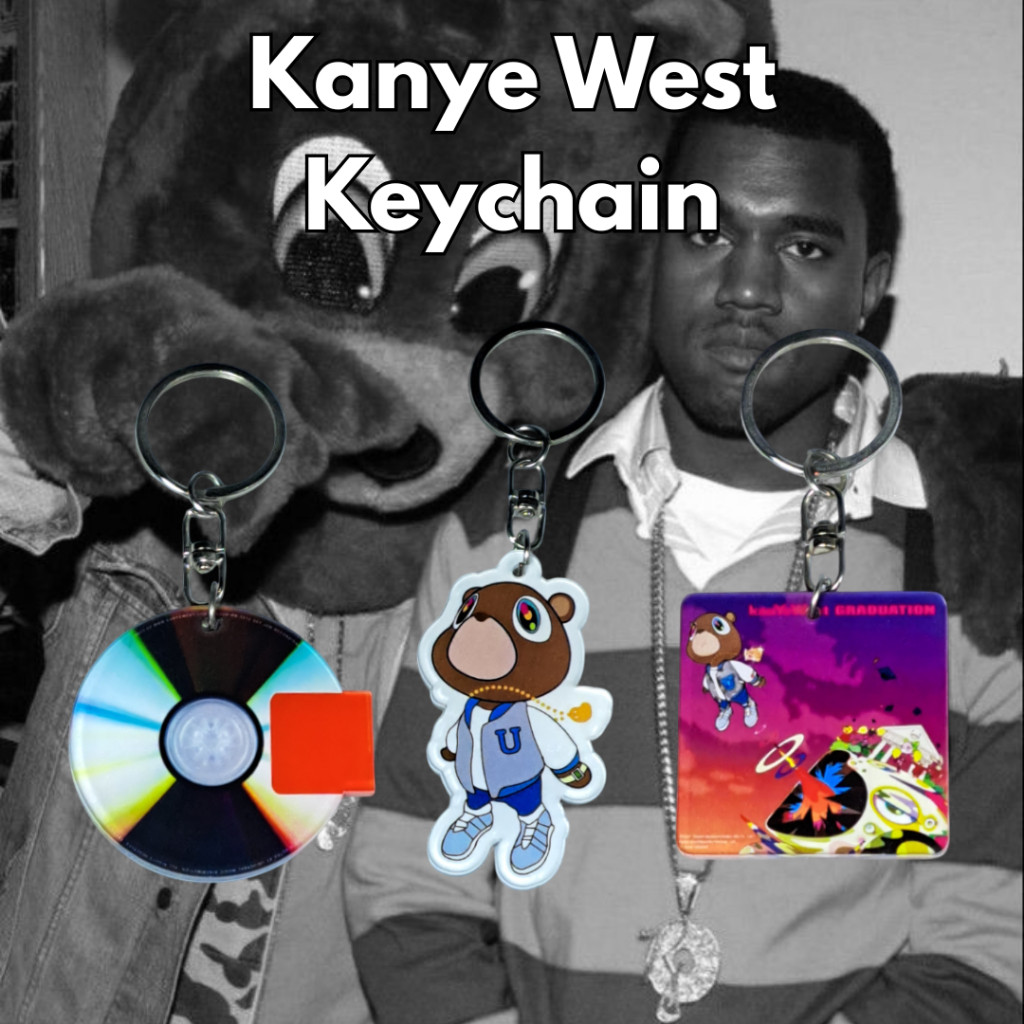 พวงกุญแจ Kanye West Akrilk | Gantungan Kunci Musik อัลบั้ม Akrik 2 Sisi Aksesoris Tas