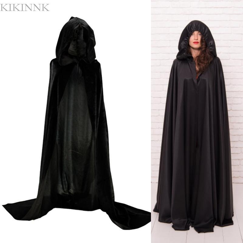 KIKIN Renaissances Cape Cloak ยุคกลาง Hooded Cloak ชุดคอสเพลย์ฮาโลวีน