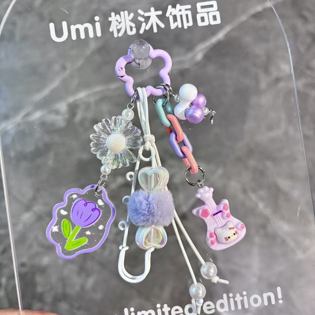 【Ready Stock】 Cute Tablets Small Tiggle Croissant Nail Trendy Play Creative Dopamine Cute Cell Phone