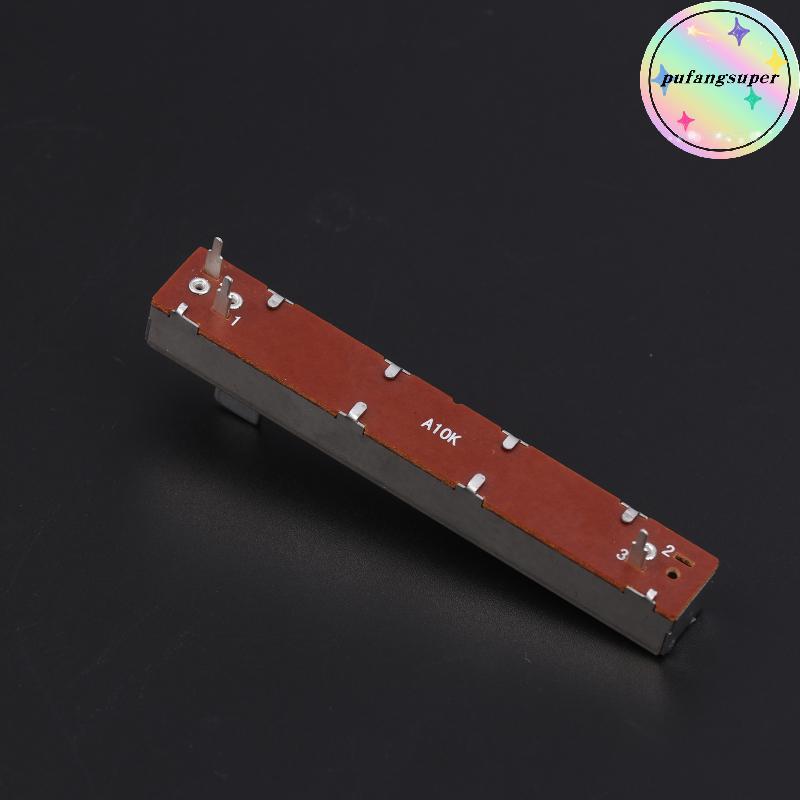 Pufangsuper 88 มม.3-Pin Single Potentiometer A10K B10K ตรงสไลด์ Potentiometer Mono Channel Mixer Fad