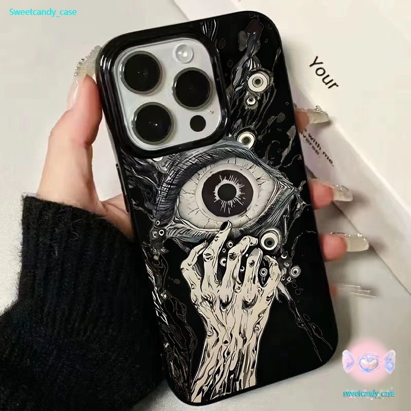 จัดส่งทันที เคสสำหรับไอโฟน17 ลายดวงตา แฟขั่น เท่ เคสวาวเยลลี่ For iPhone17 16 15 14 11 12 13ProMAX XS XR 7/8PLUS SE2/SE3