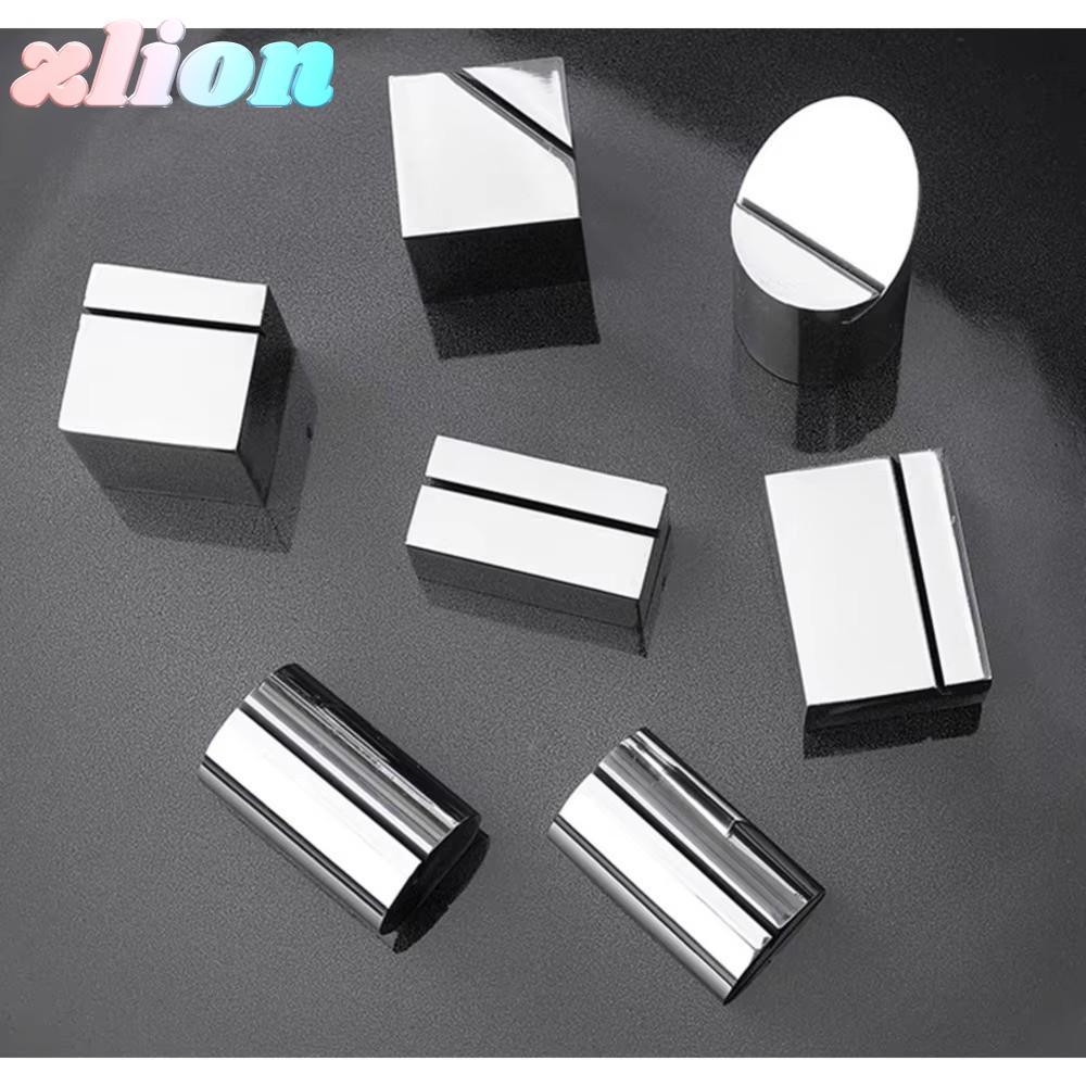 ZLION Table Place Card Holder, Stainless Steel Geometric Shape Photo Picture Holder Clip, Portable S