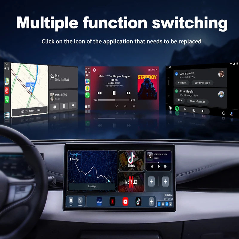 MMB MAX Android 13 CarPlay Ai กล่อง 8+128G QCM6125 Netflix & Youtube GPS 4G LTE สําหรับ BYD Seallion