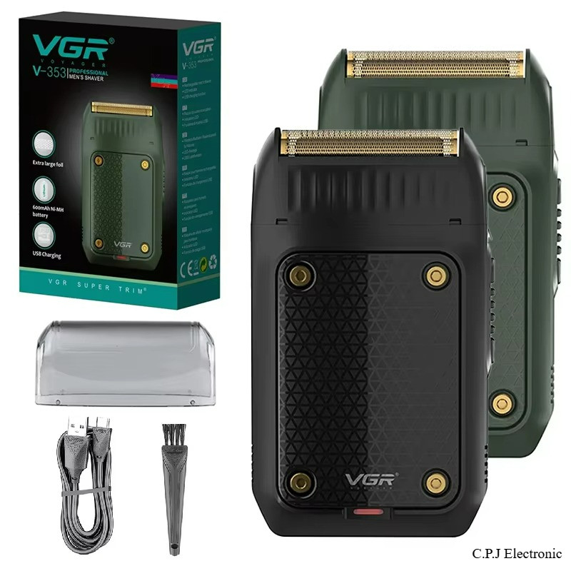 VGR V-353 มีดโกนเครื่องโกนหนวดไฟฟ้าProfessional Hair Trimmer มีดโกนแบบพกพาBeard Trimmer Mini เครื่องโกนหนวดสําหรับผู้ชาย