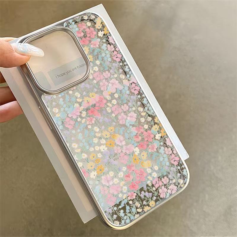 ความรู้สึกขั้นสูง จัดส่งจากประเทศไทย ดอกไม้for iPhone เคสไอโฟน 13 12 11 PRO MAX 16 17 15 14 X XS MAX XR 7/8PLUS หรูหรา