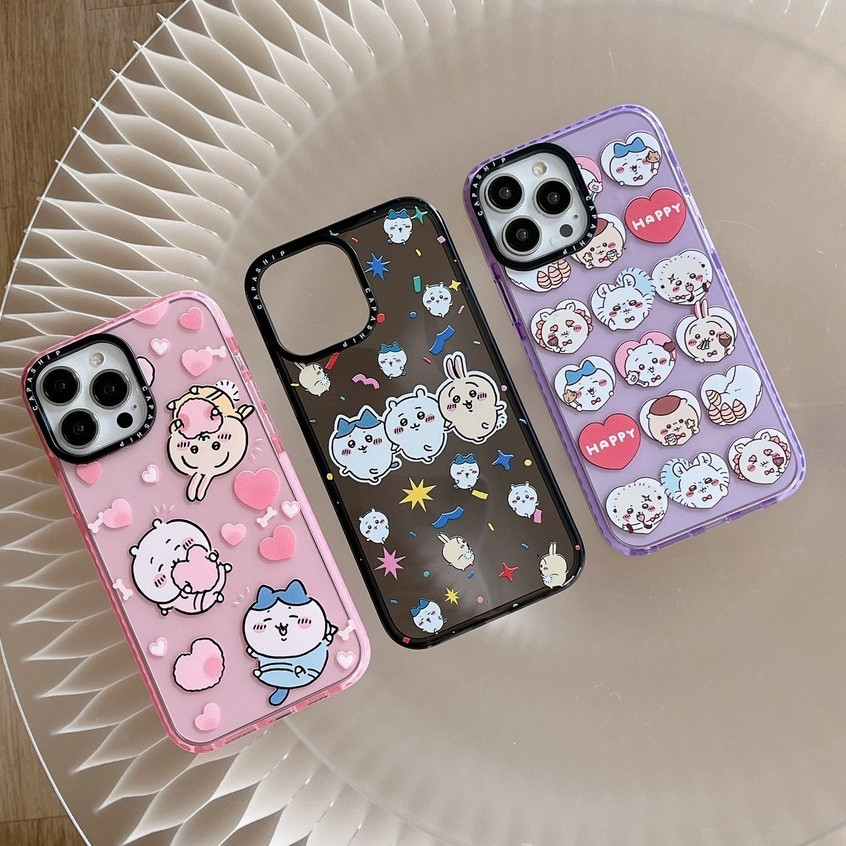 CAPASHIP น่ารัก Chikawa Kawaii อะนิเมะญี่ปุ่น Moe การ์ตูนเกาหลี Soft Case Cover ปลอกสําหรับ iPhone 17 Pro Max Air Plus 16/15/14/13/12/11/X/XS/XR/SE/8/7/6