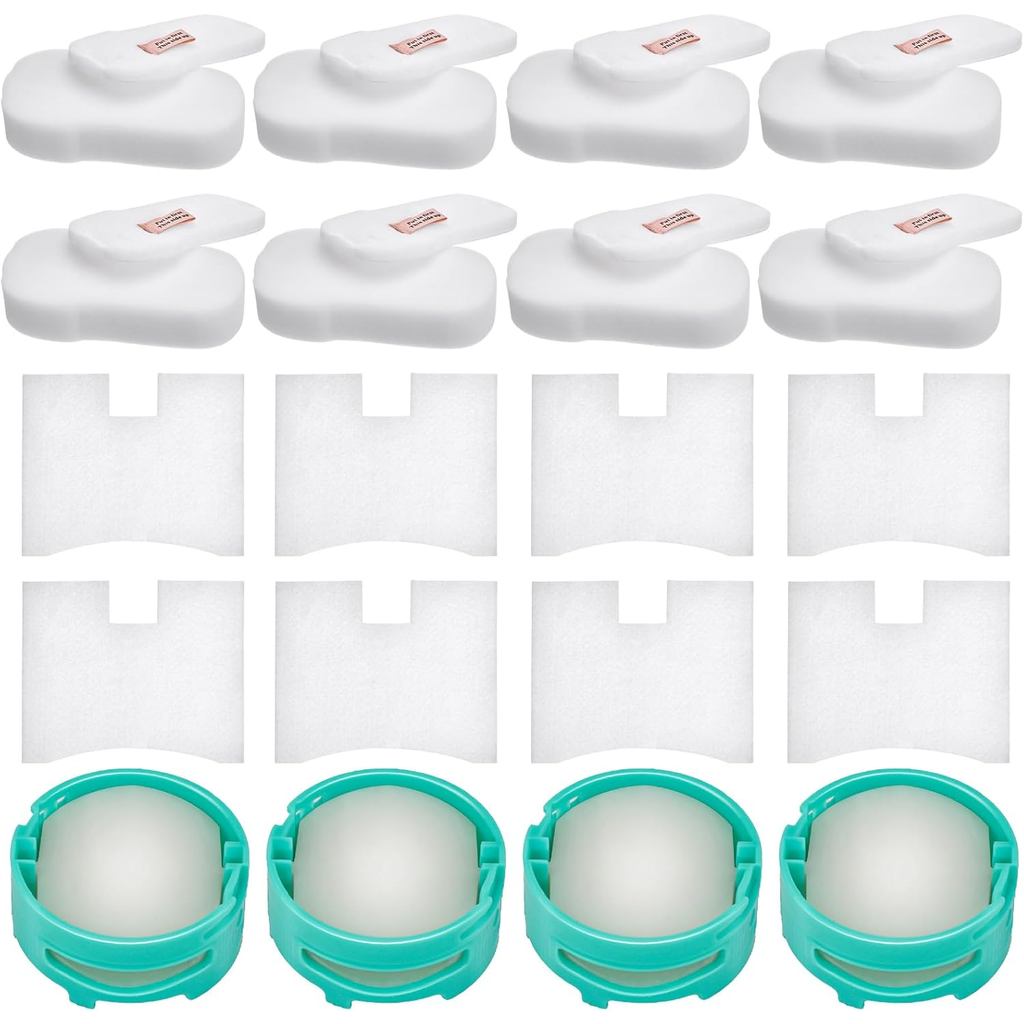 HZ702 กรองสําหรับ shark PowerFins HairPro กลิ่นสูญญากาศ HZ700 HZ702 QS175QBL QS175QGN, 4 ตลับ + ตัวก