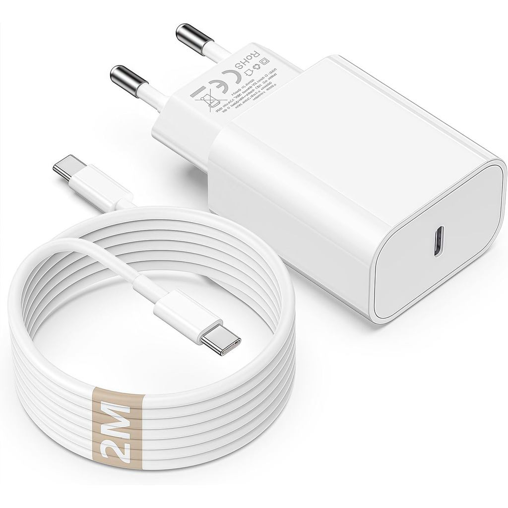 อะแดปเตอร์ปลั๊กเดินทางยุโรป - US to Europe Plug Adaptor for Power Adaptor with USB C Cable 6ft | การ