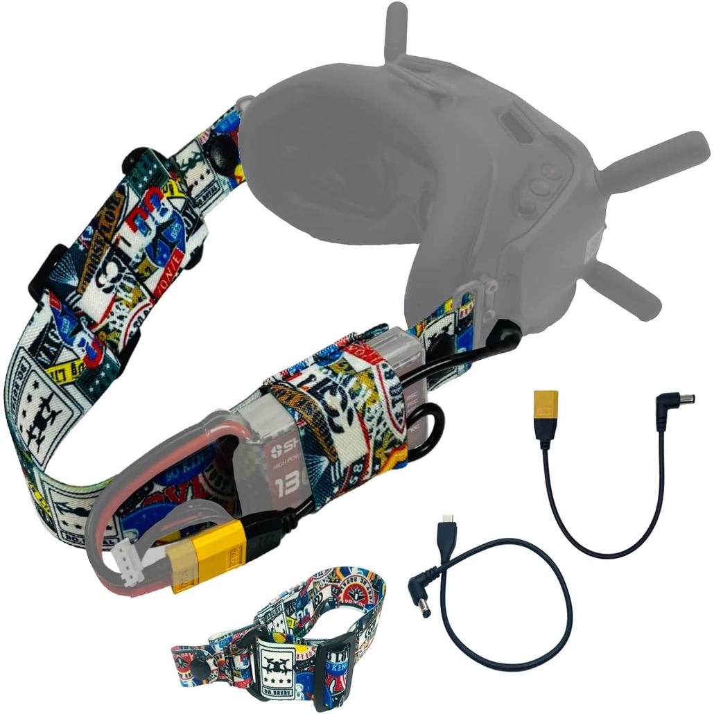 สายไฟ XT60 ปลั๊กชายสําหรับ DJI FPV Goggles V2 แบตเตอรี่ Lipo/แบตเตอรี่เดิมประเภท C สายไฟ, สายรัดหัวส