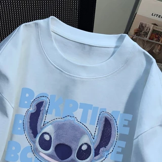 【จัดส่งตลอด 24 ชั่วโมง】🔥NASA ลายสติทช์ สไตล์ลำลอง คอกลม เสื้อผญ 🔵 oversize เสื้อ เสื่อยืด YG1563