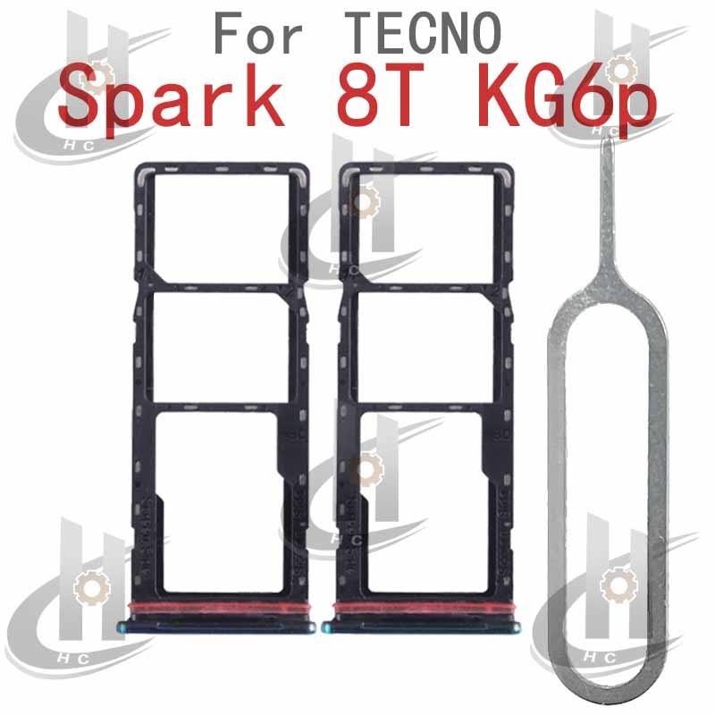 สําหรับ Tecno Spark 8T KG6p ถาดซิมการ์ดผู้ถือการ์ด Reader SD Slot อะแดปเตอร์อะไหล่