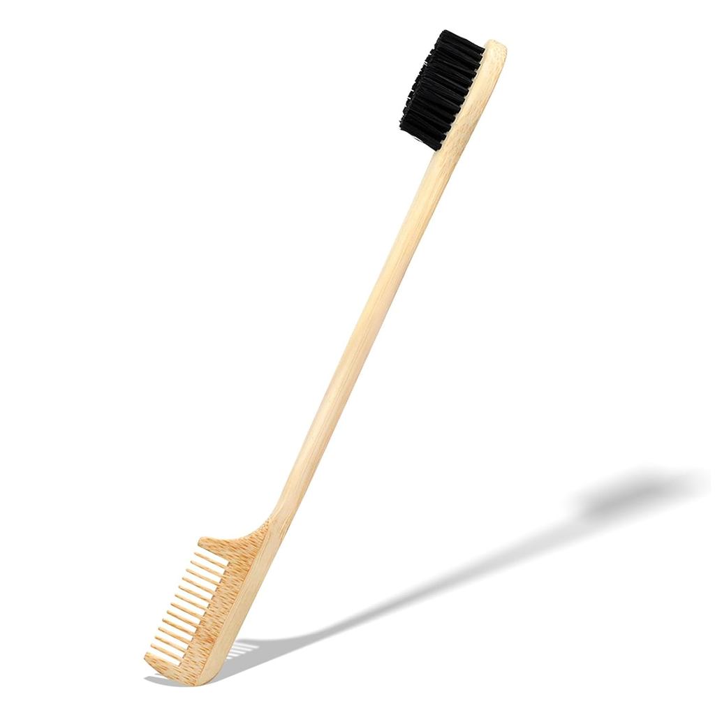 แปรงเขียนคิ้วแบบ Dual-Ended Bamboo เป็นมิตรกับสิ่งแวดล้อม – Precision Spoolie & Comb สําหรับจัดแต่งท