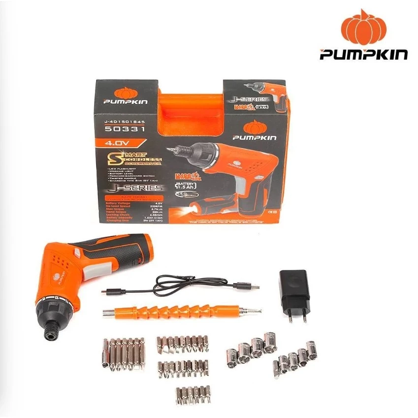 PUMPKIN ไขควงไฟฟ้าไร้สาย 4.0v 46ชิ้น รุ่น J-4D15D1S45 thumbnail 4