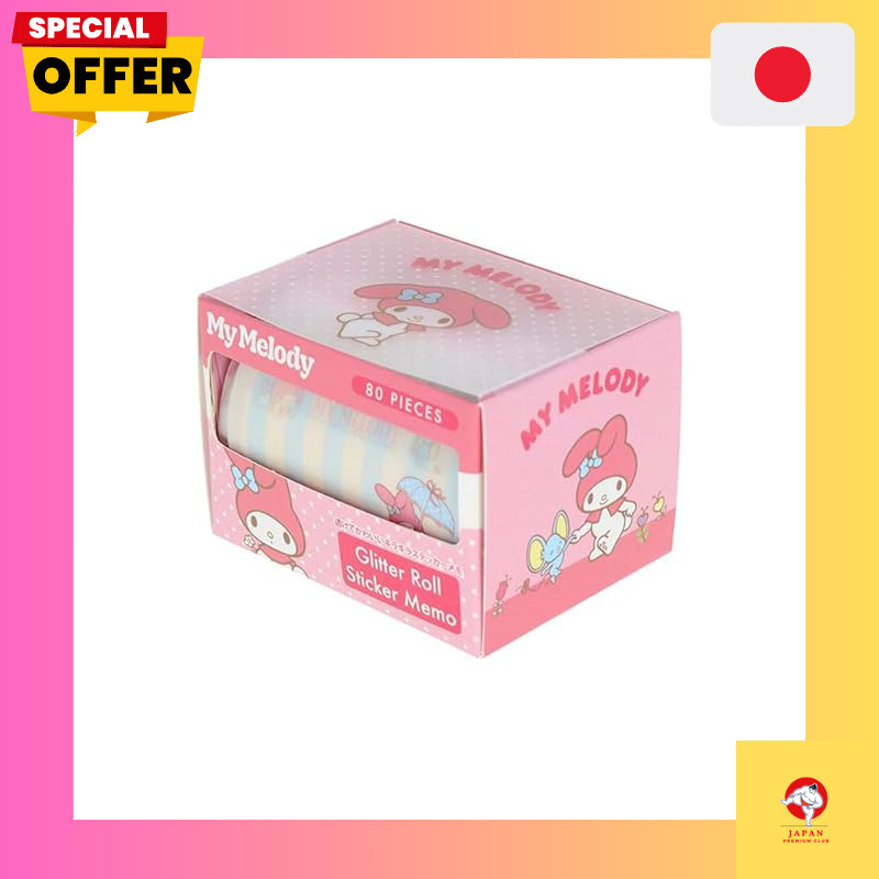 Sun-Star Stationery My Melody Sanrio Characters Goods Memo Label Glitter Roll Sticker My Melody S285