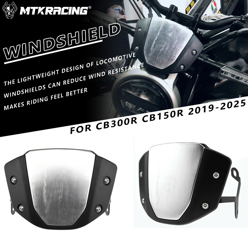 O-Mtkracing กระจกหน้ารถสำหรับฮอนด้า CB300R CB150R 2019-2024 cb300r เบนทางกระจกบังลมชุดขยายแฟริ่ง