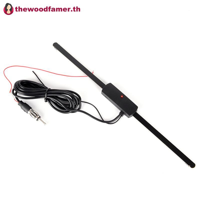 Well เสาอากาศรถยนต์กระจกวิทยุไฟฟ้า 12V FM/AM เสาอากาศอัตโนมัติ TH