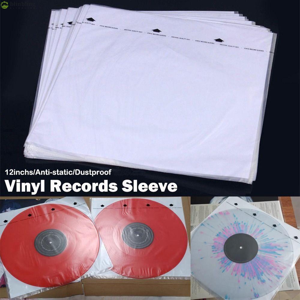 COOLSO Vinyl Records Sleeve, Resealable 12 นิ้ว LP Vinyl Record Cover, Record Storage Bags