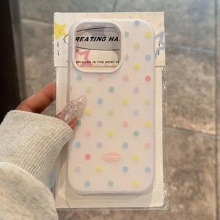 🌷Snap&Co🌷จุดสีเคสโทรศัพท์สําหรับ สำหรับ iPhone 11Pro 17 13Pro 12 14 15Pro Max 16 11 16Proหญิงคนรักเพื่อนฝาครอบโทรศัพท์