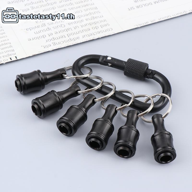 TA 6 ชิ้น/เซ็ต Bit Holder 1/4 นิ้ว Hex ไขควง Bits Holder Extension Bar พวงกุญแจอะแดปเตอร์เจาะ Bits เ