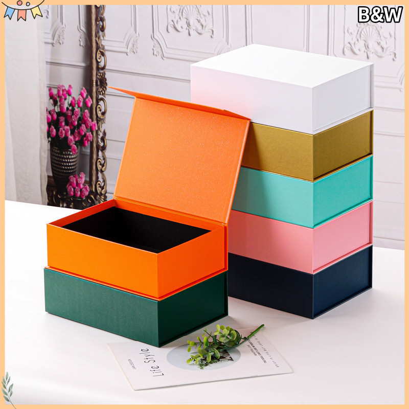 [B&W] กล่องบรรจุภัณฑ์ของขวัญแม่เหล็ก High-end Dark Green Gift Box 20188cm กล่องของขวัญวันเกิดสีทึบ