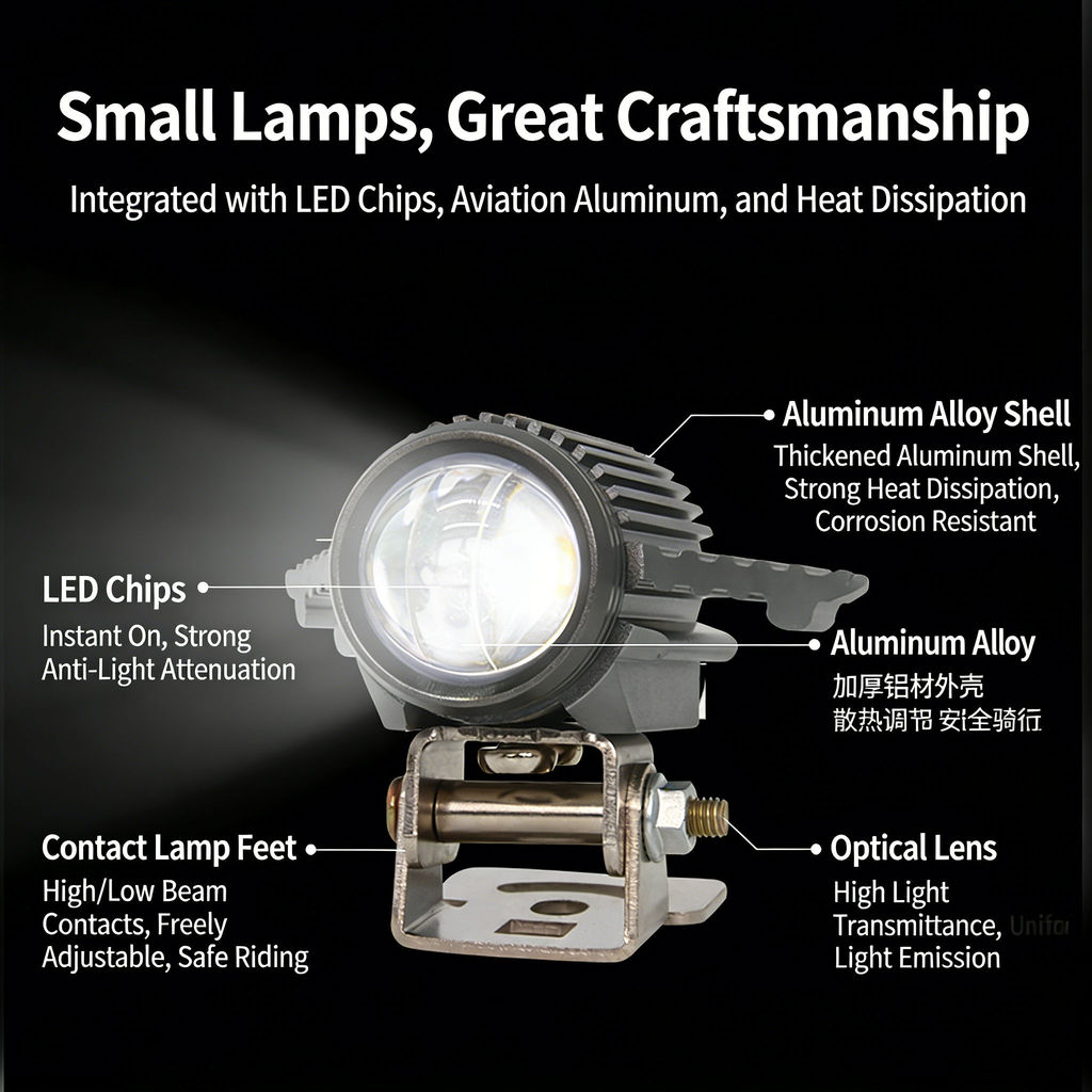 เลนส์โปรเจคเตอร์ Bi LED สว่าง ประหยัดพลังงาน สําหรับการขับขี่กลางคืน