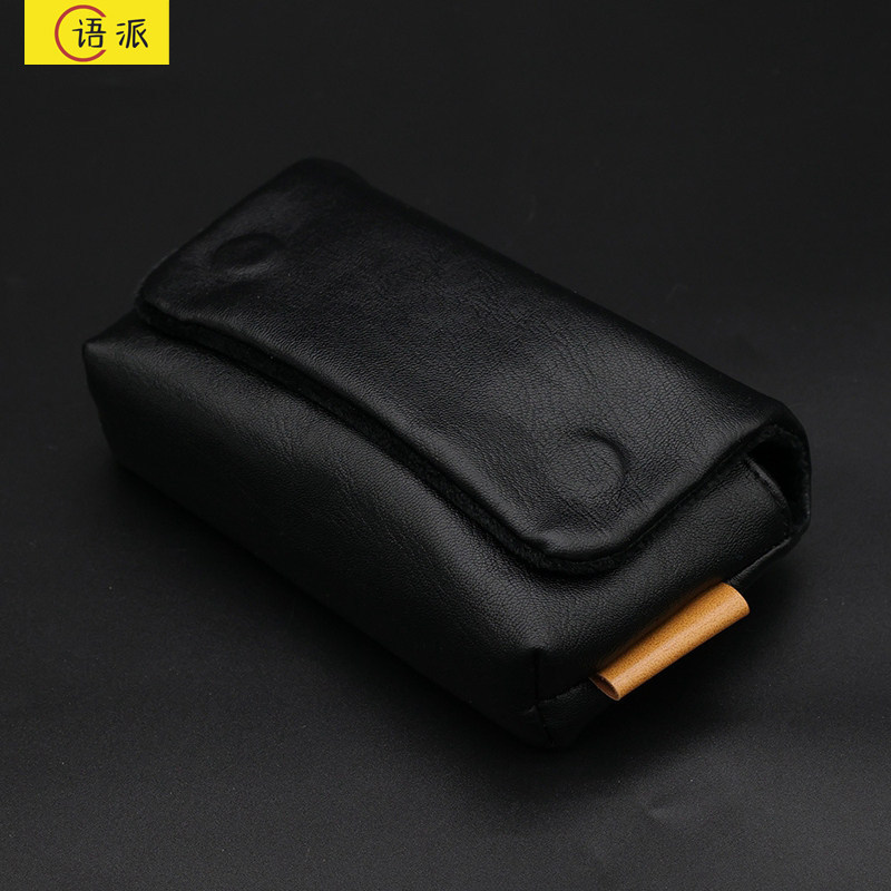 High-End กล้องแบบพกพากระเป๋าถือกล้องหนังเหมาะสําหรับ Canon Sony การ์ดสีดํา HX7 HX9 HX30 WX500 G7X3 R