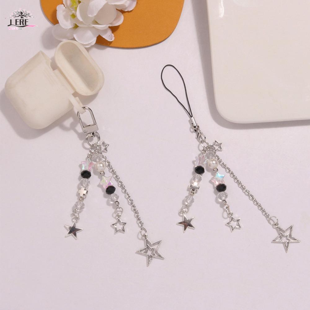 JEREMY1 Y2K โทรศัพท์ Chain, โทรศัพท์ Charm Stylish Lanyard Y2K Star โทรศัพท์จี้, ส่วนบุคคล Key Chain