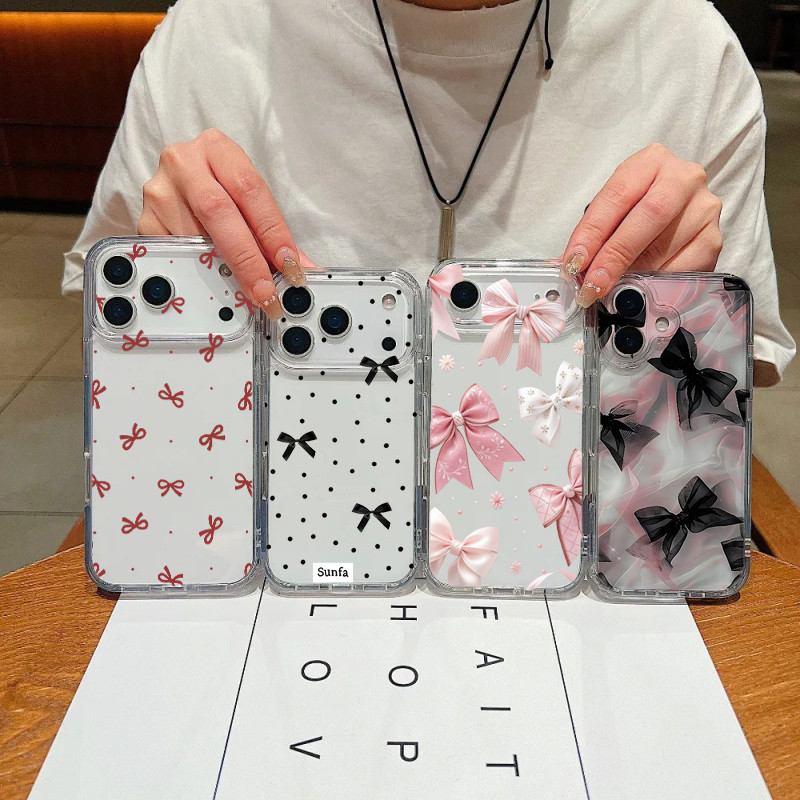 Love Heart Bowknot สําหรับ Motorola G22 G52 G30 G32 G73 G53 G60 G71 Edge 40 G60S G9 Plus Play โปร่งใ