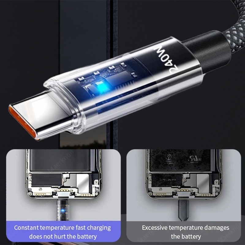 สายชาร์จ USB เป็น Type C ของ Super Flash 240W รูปที่ 6