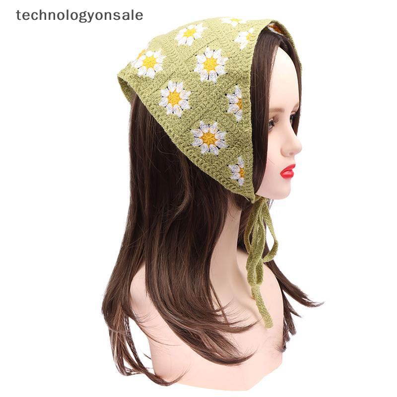[Tech] Turban Hair Scarf Hair Bands ถัก Vintage Hair Bands แฟชั่นอุปกรณ์เสริมผม Boutique